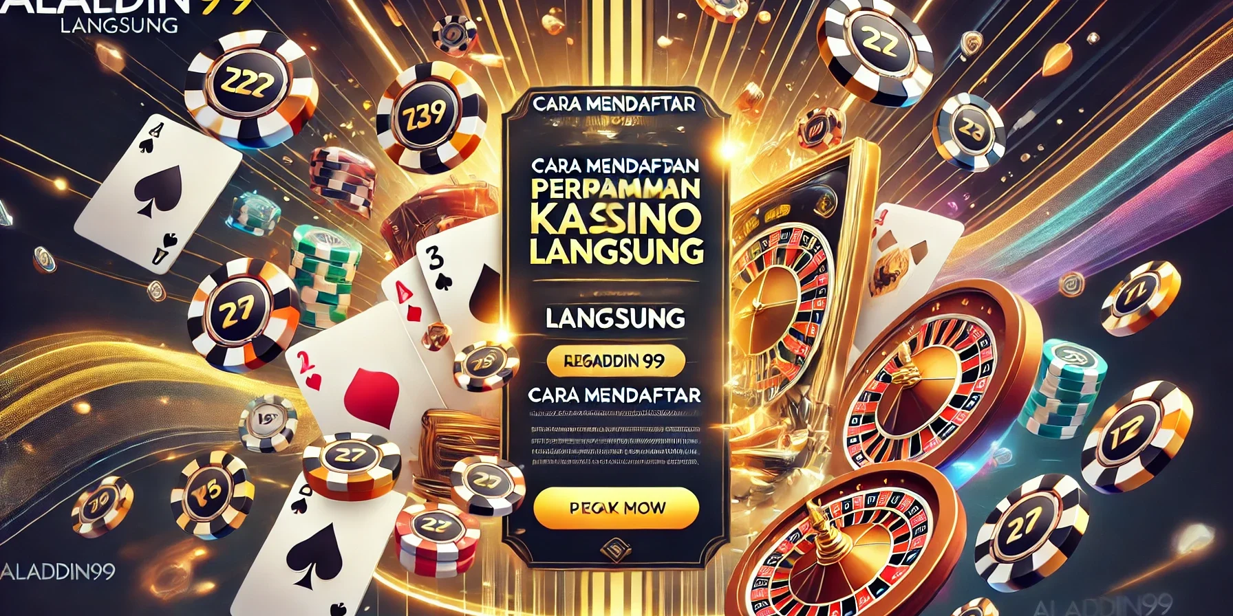 Cara Mendaftar dan Bermain Permainan Kasino Langsung di Aladdin99