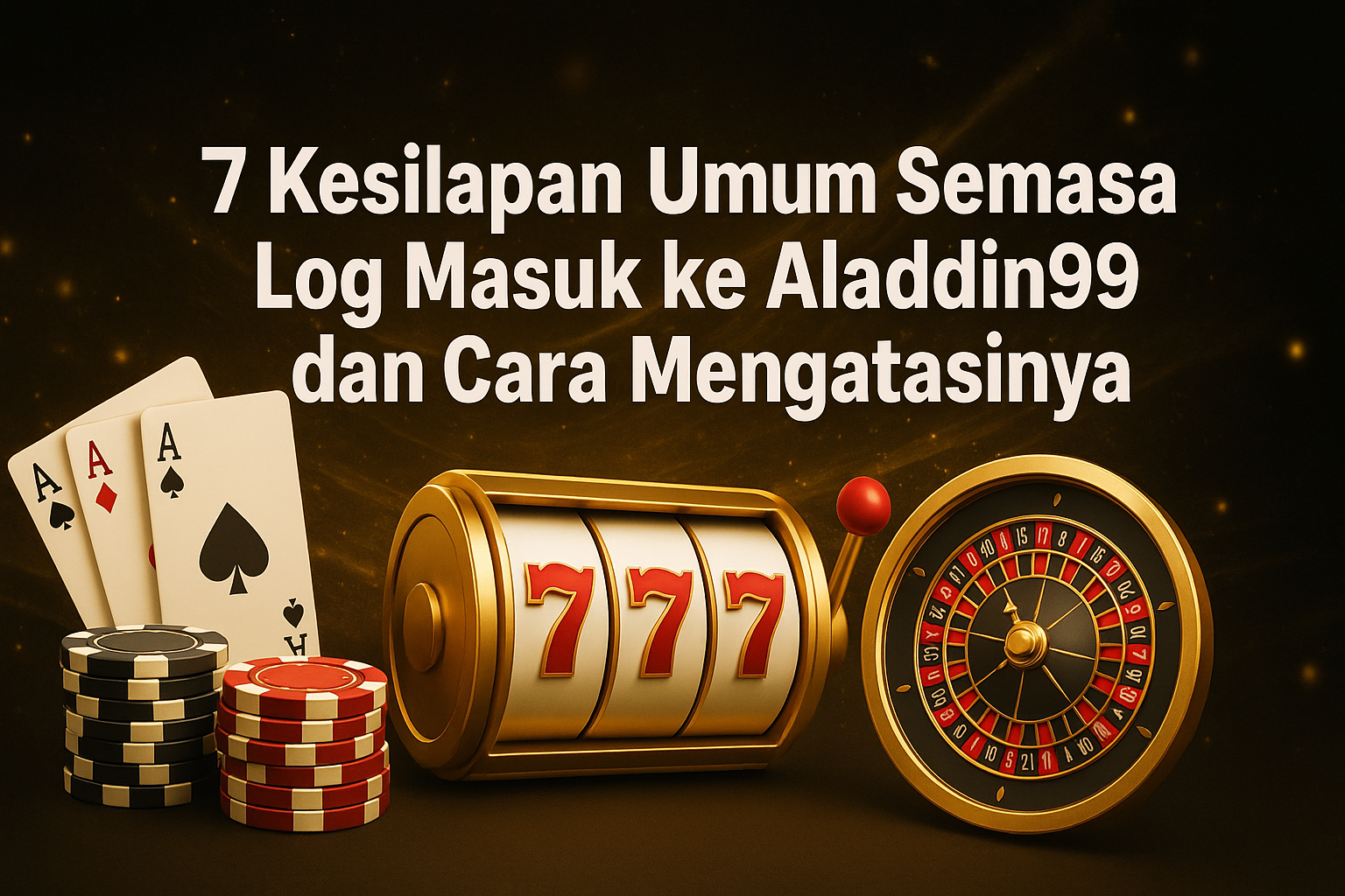 7 Kesilapan Log Masuk Aladdin99 & Cara Atasinya